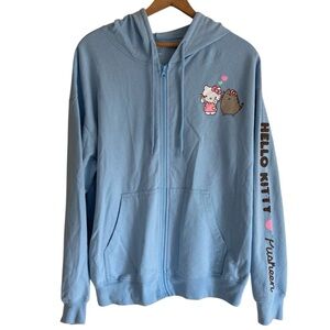 Hello Kitty x Pusheen Hooded Zip Up Sweatshirt Large